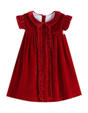 Festive Red Velvet Dress